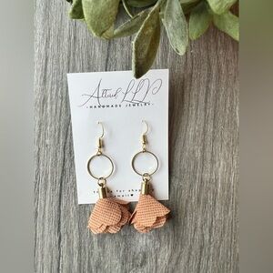 #111 Boho Fabric Dangle Earrings